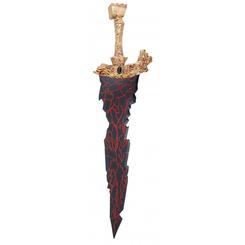 La réplica Espada Negra de Maliketh Elden Ring impone incluso antes de verla de cerca. Su silueta oscura, rota y agresiva convierte cualquier pared o vitrina en un punto de atención inmediato para quien busca una espada coleccionable con presencia real.