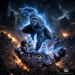 Estatua Beast Avengers: Doomsday BDS Art Scale 1/10 representa a Hank McCoy en pleno movimiento, apoyado sobre una base de aspecto mecánico y con una postura que enfatiza su agilidad sobrehumana.