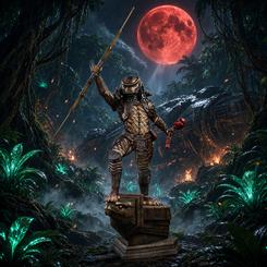 Estatua Predator City Hunter de Predator 2 de Iron Studios a escala 1/10. Incluye cabeza y manos intercambiables y presenta al Yautja con Combistick, Plasmacaster, bio-mask y otros elementos de su equipo.