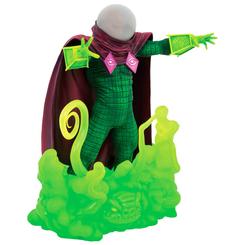 Ilusión, teatro y poder hipnótico en una pieza con presencia. Esta estatua diorama de Mysterio – Marvel Comic Gallery muestra al maestro de los efectos especiales en una pose de conjuro, con cúpula esférica