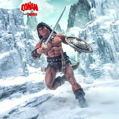 Fuerza salvaje con el espíritu de Frazetta: la Figura Conan the Barbarian Frazetta Icon ofrece presencia y versatilidad reales gracias a 32 puntos de articulación que permiten recrear poses de batalla 