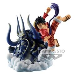 Con la energía y determinación que lo han llevado a desafiar a los emperadores de los mares, esta figura Dioramatic de Monkey D. Luffy alcanza los 20 cm de altura y captura al joven pirata 