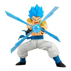 La Figura Gogeta G x Materia Dragon Ball Super transmite energía pura desde el primer instante y se convierte en una pieza muy vistosa para cualquier colección de anime. Esta creación de Banpresto