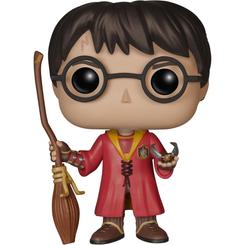 Figura de Harry Potter Quidditch realizada en vinilo perteneciente a la línea Pop! de Funko. La figura tiene una altura aproximada de 9 cm., y está basada en la saga de películas de Harry Potter.