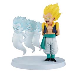 Invoca el caos de los dos mundos con la Figura Ichibansho Gotenks & Ghost de la serie Dragon History II de Banpresto, una escultura de 13 cm que retrata al irreverente Gotenks en Super Saiyan 