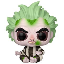 La figura Funko POP! “Baby Beetlejuice” revive la esencia caótica y desenfadada del mítico Bitelchus en su versión infantil, con un diseño vinílico de 9 cm que resalta cada rasgo característico: el cabello verde desordenado