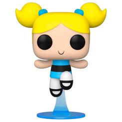 Alegría pura con brillo azul celeste. La figura Funko POP de Bubbles (Las Supernenas) está realizada en vinilo resistente y luce colores nítidos con pintura limpia; incluye una base transparente azul para mostrar su pose