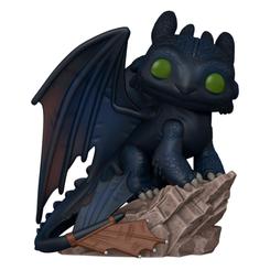 Un rugido silencioso y un brillo esmeralda transforman cualquier estante en la cima de Berk con la figura POP Deluxe de Desdentao, un vinilo de 16,4 cm que captura al legendario Night Fury 