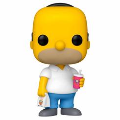 Humor amarillo servido con batido en mano. Esta figura Funko POP de Homer Simpson (9 cm) captura su look clásico con polo blanco y gesto bonachón, rematado por un refresco rosa en la mano que lo hace aún más reconocible.