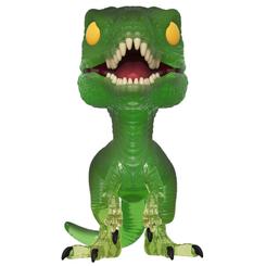 Una criatura prehistórica se reinventa en vinilo translúcido con la figura POP! Movies Velociraptor Exclusive de Jurassic Park, que mide 10 cm de alto y reproduce al detalle la textura escamosa 