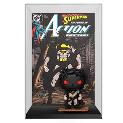 La portada más mítica del Hombre de Acero cobra relieve en este Funko POP Comic Covers: Superman, presentado dentro de una carcasa rígida transparente que enmarca la ilustración del cómic