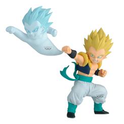 La figura Super Saiyan Gotenks Match Makers Dragon Ball Z de Banpresto concentra en solo 12 cm toda la actitud desafiante y la energía explosiva de uno de los personajes más carismáticos de la saga.