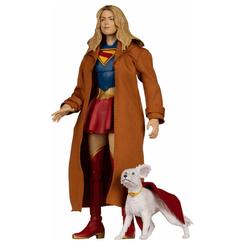Figura Supergirl & Kripto Gold Label Collection Deluxe Theatrical Edition 18cm. Algunas piezas consiguen algo poco común desde el primer vistazo: detener la mirada, construir una escena completa y transmitir ese aire cinematográfico