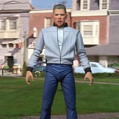 Explora el emocionante universo de "Regreso al Futuro" con la figura Ultimate de Biff Tannen, con una altura de aproximadamente 18 cm. Esta figura articulada captura toda la esencia del infame antagonista con detalles impresionantes.