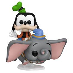 Preciosa figura de Dumbo w/Goofy realizada en vinilo perteneciente a la línea Pop! de Funko. La figura tiene una altura aproximada de 21 cm., y está basada en la atracción de Disney.