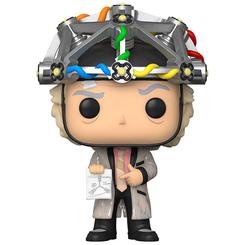 Figura de Doc con casco realizada en vinilo perteneciente a la línea Pop! de Funko. La figura tiene una altura aproximada de 10 cm., y está basada en la película de Regreso al Futuro.