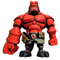 La fuerza bruta del cómic se materializa en una figura que transmite poder, carácter y presencia imponente desde cualquier ángulo. Esta figura Hellboy Bulkyz Vinyl 29 cm pertenece a la prestigiosa Bulkyz Collection