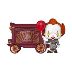 Terror de circo en formato de vitrina. Este POP! Town “Welcome to Derry: Pennywise & Wagon” captura al payaso con su globo rojo junto a una carroza circense burgundy con filigranas doradas, una escena digna de escaparate 