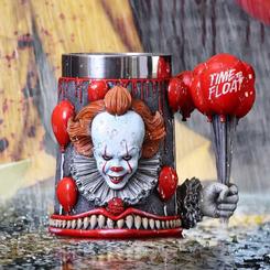 Sumérgete en el lado más terrorífico del Club de los Perdedores con la Jarra IT “Time to Float” de 15,5 cm, esculpida en resina con un acabado hiperrealista que reproduce el malévolo rostro de Pennywise rodeado de globos rojos 