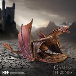 ¡Desata la leyenda de Viserion con la Figura de Viserion de Juego de Tronos! Esta impresionante estatua de resina de 28 cm, oficial, captura al poderoso dragón en una pose dinámica: con la cabeza erguida