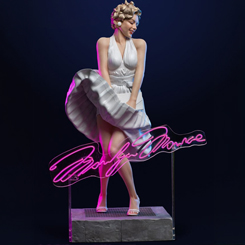 Descubre la elegancia atemporal de Marilyn Monroe con esta exquisita estatua a escala 1/4. Fabricada en poliresina y con una altura de aproximadamente 50 cm, esta figura captura la esencia de la icónica estrella. 