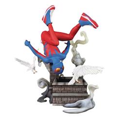 El joven héroe arácnido llega con toda su energía en este dinámico diorama Gallery de Spider-Boy. Con 20 cm de altura, la estatua muestra al intrépido trepamuros realizando una espectacular acrobacia sobre los tejados de Nueva York