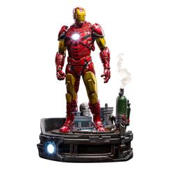 ¡Prepárate para la llegada del Hombre de Hierro en su máxima expresión con la estatua "Iron Man Unleashed Deluxe - Marvel Comics - Art Scale 1/10" de Iron Studios! Este es el héroe dorado en todo su esplendor, una obra maestra que ningún verdadero fan de 