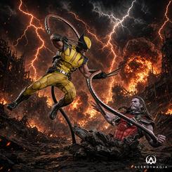 Figura Hot Toys Wolverine Deluxe de Marvel’s Wolverine a escala 1/6 y 29 cm. Incluye cinco pares de garras, efectos de corte, katana y una base de diorama con busto de Omega Red y efectos UV.