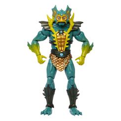 Explora la grandeza de Eternia con la figura de Mer-Man de la línea Masters of the Universe: New Eternia Masterverse. Esta figura articulada de 18 cm destaca por sus detalles meticulosamente elaborados