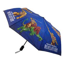 Disfruta cantando bajo la lluvia con este espectacular paraguas de He-Man y Battlecat basado en la saga de Masters del Universo. Este espectacular paraguas tiene un diámetro aproximado de 121 cm.