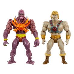 Adéntrate en el universo de los Masters of the Universe y Stranger Things con este exclusivo pack de dos figuras articuladas de He-Man y Vecna. Cada figura mide aproximadamente 14 cm