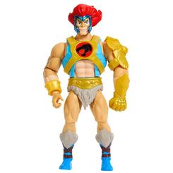 Lion-O irrumpe con fuerza en esta figura Masters of the Universe x ThunderCats, una fusión legendaria que une dos universos icónicos del entretenimiento clásico en una sola pieza de alto impacto visual.