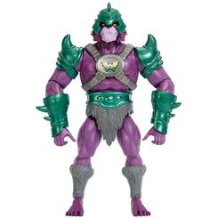 Panthor Man irrumpe con una presencia salvaje y poderosa en esta figura Masters of the Universe x ThunderCats, una colaboración que fusiona dos universos legendarios en una pieza única y muy atractiva para el coleccionismo actual. 