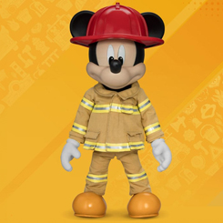 ¡Prepárate para una aventura heroica con la figura de acción Dynamic 8ction Heroes 1/9 Mickey Fireman Ver. de Mickey & Friends! El icónico Mickey Mouse, la mascota querida de Disney