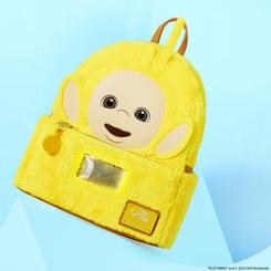 ¡Laa-Laa está lista para acompañarte en tus aventuras diarias con esta encantadora mochila Loungefly inspirada en la Teletubby amarilla más alegre! Con unas dimensiones de 22,86 × 11,43 × 26,67 cm