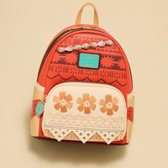Brilla con el espíritu aventurero del Pacífico en cada paso con la Mochila Vaiana Moana Disney Loungefly (26,86×11,43×26,67cm), una pieza diseñada en piel sintética (poliuretano) que combina ligereza 