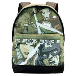 Energía de cómic para tu día a día. Esta mochila urbana de los Vengadores luce un arte tipo “shout” con Hulk, Iron Man, Viuda Negra y Capitán América y un formato práctico de 41 × 30 × 18 cm 