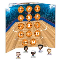 La cancha se abre como una pequeña noche de partido. Este calendario adviento Pocket Pop NBA convierte la espera en una colección de minifiguras con sabor a pabellón, luces y baloncesto.