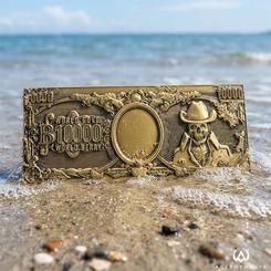 Un billete de oro viejo, con calavera y sombrero de vaquero, basta para llevar la economía del Grand Line a la vitrina. Esta réplica billete metal One Piece 10.000 World Berry convierte una moneda ficticia reconocible en una pieza física con presencia