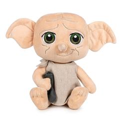 La ternura de la lealtad de Dobby cobra vida en este adorable peluche de 25?cm, elaborado en felpa ultrasuave de alta densidad que garantiza resistencia y confort en cada abrazo. Sus grandes ojos verdes bordados