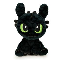 Un abrazo volador con las alas de un deslumbrante Desdentao se materializa en este peluche de 60 cm con ojos abiertos, recreando con gran fidelidad al dragón protagonista de Cómo entrenar a tu dragón. 