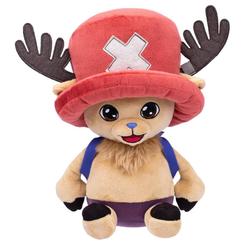Peluche parlante de Tony Tony Chopper de One Piece de 28 cm, con más de 10 sonidos y frases. Incluye tres modos de idioma con voces en español, inglés y francés.