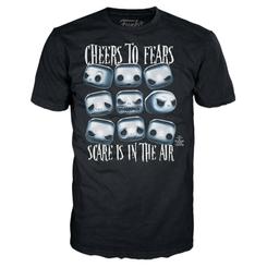 Camiseta Cheers to Fears basada en Pesadilla antes de Navidad. Disfruta con esta camiseta de Jack Skellington con distintas expresiones al estilo Funko Pop. La camiseta