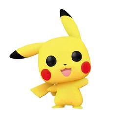 Figura de vinilo de Pokémon POP! Games Vinyl Figura Pikachu Waving (Flocked), la última incorporación a la popular serie de figuras POP! Pokémon. Esta figura coleccionable tiene un tamaño aproximado de 9 cm y presenta a Pikachu agitando su mano en un adem