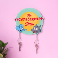 Convierte la entrada de casa en un rincón con personalidad propia con este colgador llaves Los Simpsons, una pieza decorativa y funcional inspirada en The Itchy & Scratchy Show 