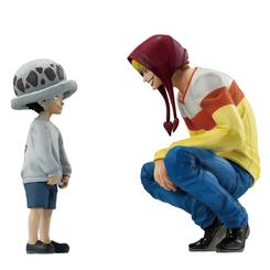 La lealtad y el sacrificio cobran forma en este set Ichibansho de 11 cm que une la determinación de Trafalgar Law y la nobleza de Corazón, esculpidos con precisión en PVC de alta calidad y acabados pintados a mano