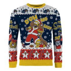 Alegría navideña al estilo Springfield en cada puntada con el Suéter navideño D’oh Ho Ho! de Los Simpson: una prenda con licencia oficial que luce a Homer en modo Papá Noel 