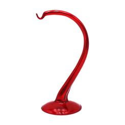La elegancia cobra protagonismo con este soporte de vidrio rojo de 27 cm de altura, diseñado para realzar cualquier adorno con un toque vibrante y sofisticado. Su forma curva y equilibrada asegura una sujeción 