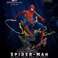 Momento legendario del multiverso llevado a tu vitrina: Spider-Man: No Way Home – Master Craft Statue “The Amazing Spider-Man” captura a Peter en plena acción con un modelado dinámico y una textura de traje 