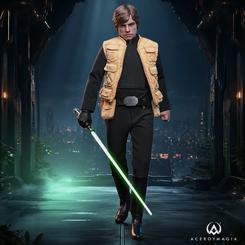 Figura de Luke Skywalker de Star Wars: Shadows of the Empire a escala 1/6 y 28 cm de altura. Incluye sable LED USB verde, bláster DL-18, dos cinturones intercambiables y 30 puntos de articulación.